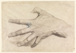 Dibujo, Estudio de una mano, 1881-92 de Leon Dabo