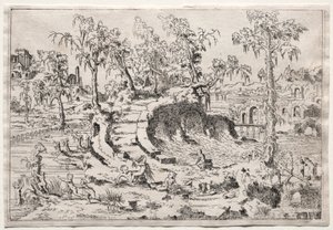 Landscape with Putti de Leon Davent