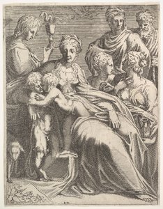 Virgen y Niño con santos, ca. 1550-56