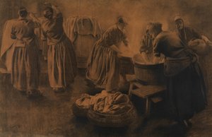 La niebla (carboncillo sobre papel) de Leon Henri Marie Frederic