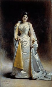 Retrato de cuerpo entero de Madame Albert Cahen d