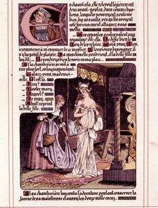 Ilustración de la novela de Honore de Balzac "La Mye du Roy" de Leon Lebegue (1863-1944)