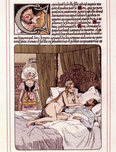 Ilustración de la novela de Honore de Balzac "La Mye du Roy" de Leon Lebegue (1863-1944) de Leon Lebegue