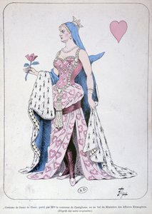 La Castiglione vestida como la Reina de Corazones para un baile en el Ministerio de Asuntos Exteriores en París