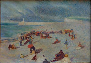 Escena en la playa de Leon Pourtau