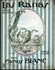 Ranas bailando tango. 1914 (Ilustración) de Leon Pousthomis