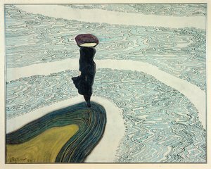 Mujer al borde del agua de Leon Spilliaert