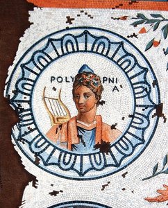 Polymnia, musa del canto sagrado, el canto, la oratoria y la retórica de Leon de (after) Laborde