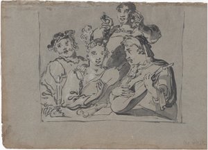 Un cuarteto de cantantes, jugadores de laúd y campaneros tocando en una taberna a la luz de las velas de Leonard Bramer