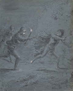 Escena nocturna con soldados persiguiendo a un fugitivo Mark XIV, 5-52, 1611-74 de Leonard Bramer