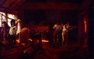 Interior de una fundición de Léonard Defrance