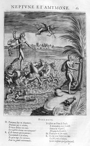 Neptuno con Amimone, hija de Danaus, a quien impide ser asaltada por un sátiro de Leonard Gaultier