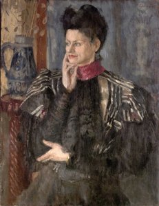 El corpiño de Worth (óleo sobre lienzo) de Leonard Greaves