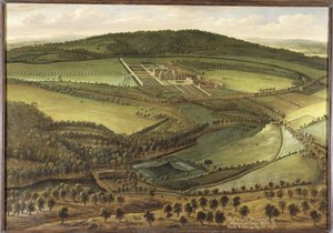 La perspectiva norte de Hampton Court, c.1699 de Leonard Knyff
