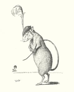 Y la rata llevaba una pluma en el sombrero (litografía) de Leonard Leslie Brooke