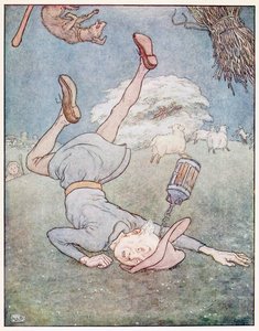 El hombre en la luna se cayó, del libro de rimas infantiles de Leonard Leslie Brooke