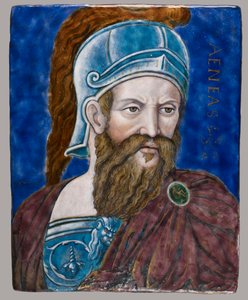 "" Eneas "" Retrato del héroe de la guerra de Troya - Correo electrónico de Leonard Limosin (1505-1577) c.1540 Museo de Arte Walters, Baltimore de Leonard Limosin