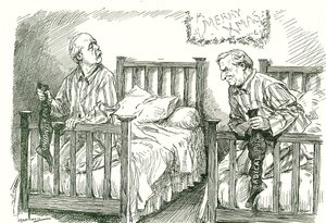 Arthur Balfour, conservador, y Herbert Asquith, liberal, con sus medias de Navidad. En las elecciones generales de diciembre de 1910, ninguno de los dos obtuvo mayoría absoluta. Asquith consiguió formar gobierno en coalición con el Partido Nacional Irlandé de Leonard Raven Hill