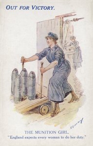Chica de municiones británica, Primera Guerra Mundial de Leonard Raven Hill