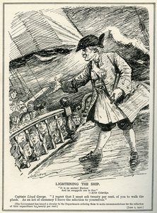 Los departamentos gubernamentales son instruidos por Lloyd George para hacer recortes en el gasto del veinte por ciento, 1921