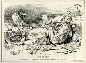 Lloyd George encantando a la Serpiente del Desempleo, 1921