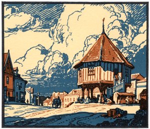 La cruz del mercado, Wymondham, Norfolk, principios del siglo XX. de Leonard Russell Squirrell