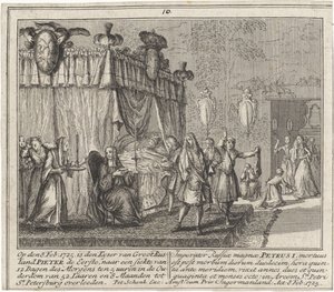 La muerte de Pedro el Grande el 8 de febrero de 1725