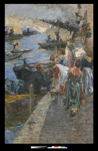 Incendio en Chioggia de Leonardo Bazzaro