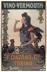 Publicidad de Vino-Vermut, c.1900 (impresión) de Leonardo Roda