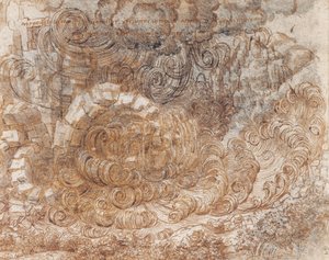 Un diluvio de Leonardo da Vinci