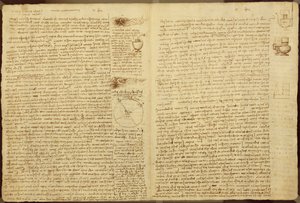 Una página del Códice Leicester, 1508-12 de Leonardo da Vinci