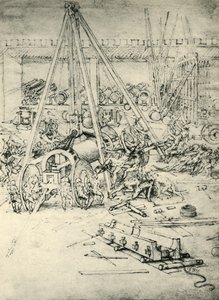 Una escena en un arsenal, c1485-1490, 1943 de Leonardo da Vinci