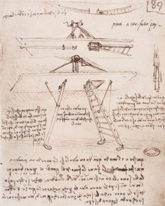 Dispositivo de despegue y aterrizaje de una máquina voladora de Leonardo da Vinci