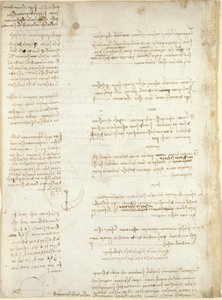 Arundel 263, f.151v, Notas y diagramas aproximados del 