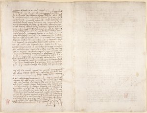 Arundel 263, f.215v, f.218 Notas y diagrama del 