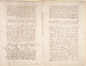 Arundel 263, f.218v, f.215 Notas y diagramas del 