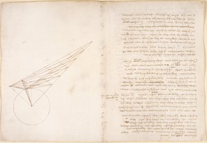 Arundel 263, f.46v, f.57 Diagrama sobre óptica, relativo al problema de Alhazen, del 