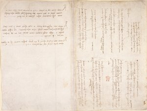 Arundel 263, ff.229v, f.226 Notas de Leonardo da Vinci del 