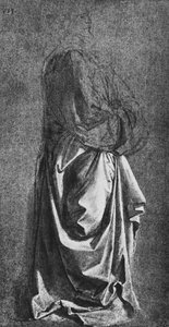 Molde de drapeado para una figura de pie, c1470 1945 de Leonardo da Vinci