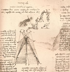 Diagrama que ilustra la teoría de la luz y la sombra y bocetos de figuras, c. 1472-c. 1519 1883 de Leonardo da Vinci