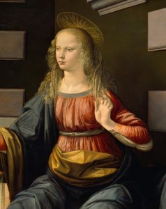 La anunciación de Leonardo da Vinci