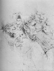 Cinco Cabezas Grotescas de Leonardo da Vinci