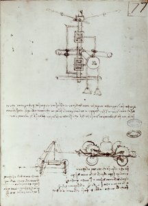 Dibujo de máquina voladora. Manuscrito de Leonardo da Vinci de Leonardo da Vinci