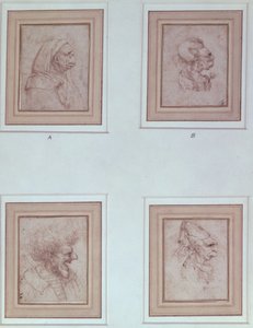 Cuatro caricaturas de Leonardo da Vinci