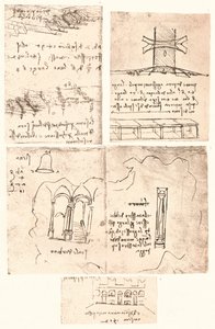 Cuatro dibujos topográficos, c1472-c1519, 1883 de Leonardo da Vinci