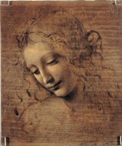 Cabeza de mujer de Leonardo da Vinci