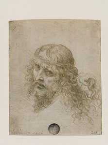 Cabeza de Cristo coronado de espinas, c. 1500 de Leonardo da Vinci