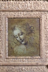 Cabeza de mujer, llamada "la scapigliata", c.1492-1501 (óleo sobre tabla) de Leonardo da Vinci