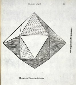 Hexaedro elevado sólido, ilustración de 