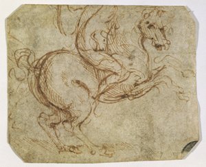 Caballo y caballero de Leonardo da Vinci